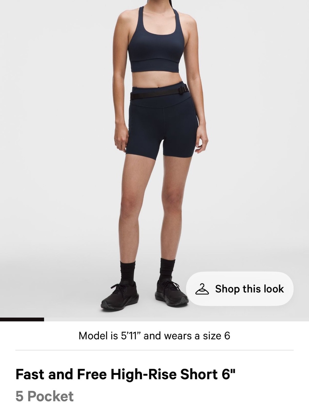 BUNDLE 2: lululemon athletica Black High-Rise 6" Performance Shorts